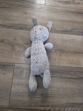 Upcycled Knit Glove Bunny in Heather Gray